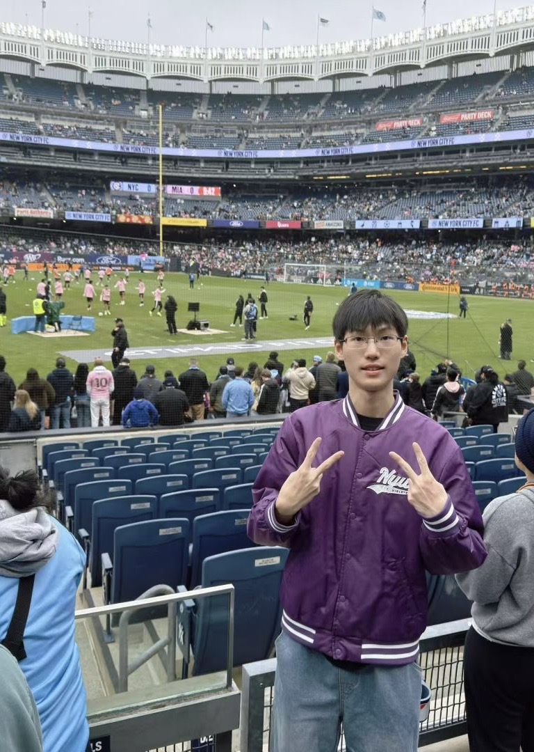 Watching a soccer game at the stadium